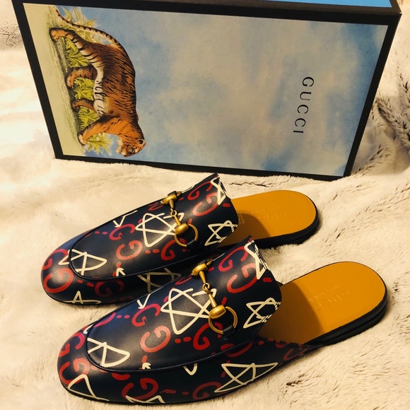🔥Rare🔥Gucci Ghost Princetown Horsebit Detail Slippers - Picture 4 of 8